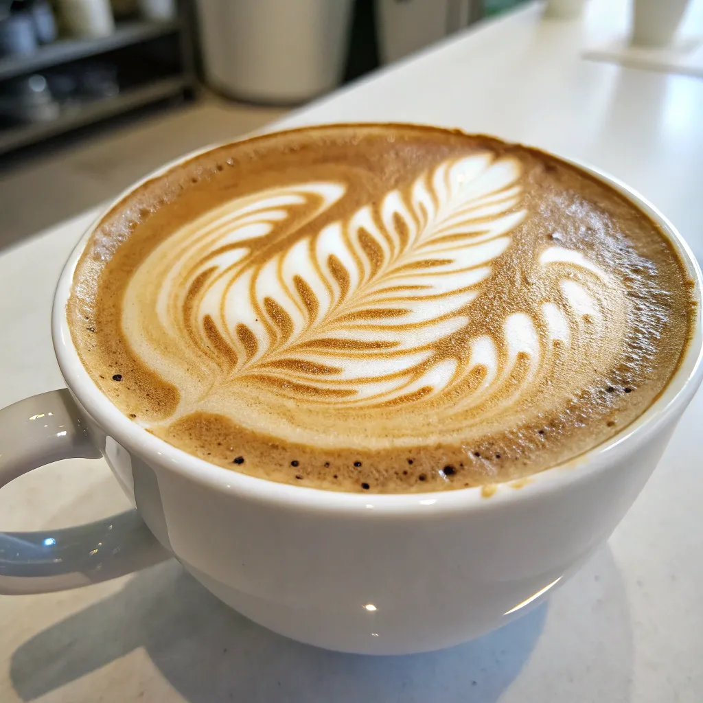 Coffee cup with latte art